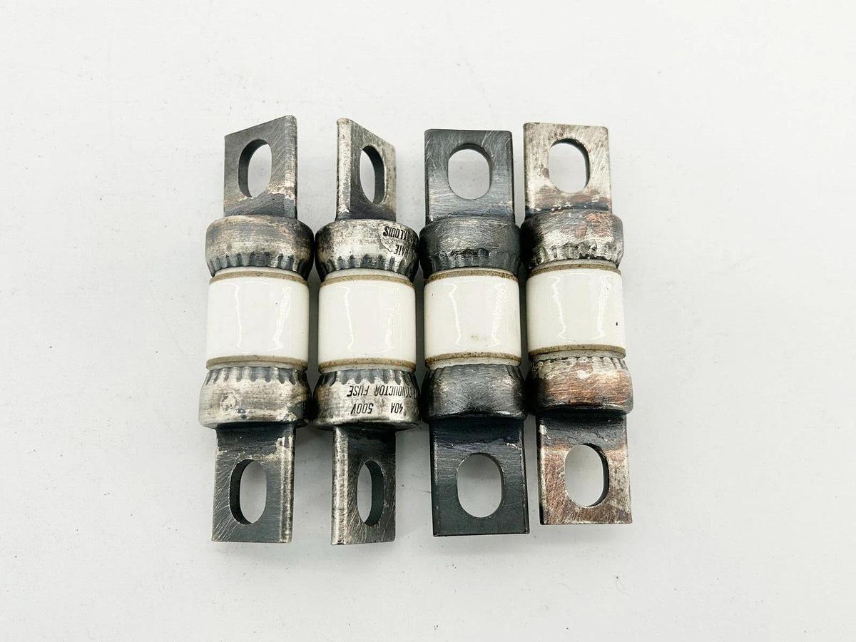 New Lot of 4 Bussmann FWH-40 Semiconductor Fuse 40A 500V