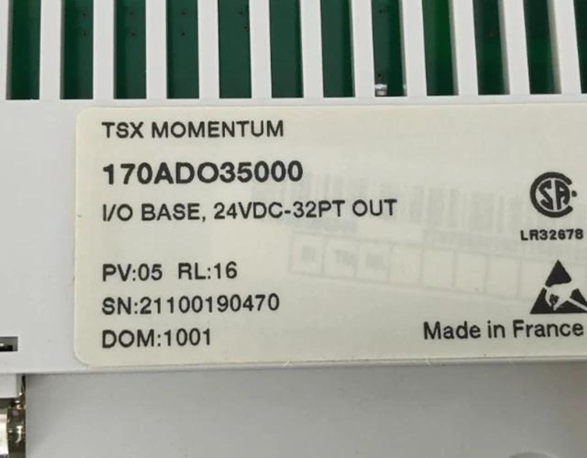 New Schneider Electric 170ADO35000 I/O Base 24VDC 32 Pt. Out TSX Momentum