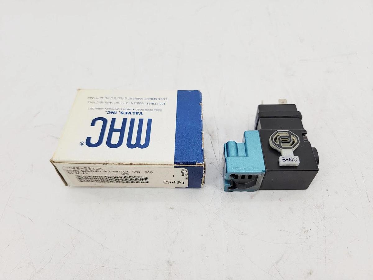 New Mac Valves 130B-501JM Solenoid Valve 24VDC 150PSI Max