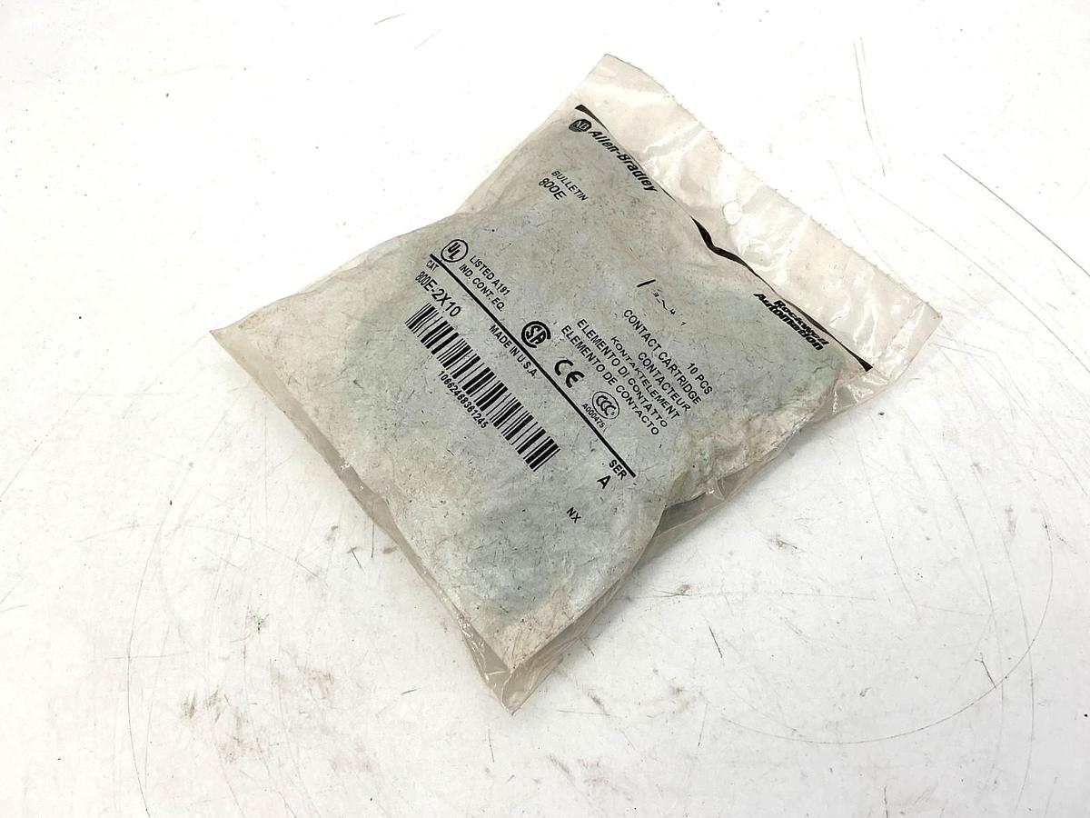 Bag of 10 New Allen Bradley 800E-2X10 Ser A Contact Cartridge 10A 600V Green