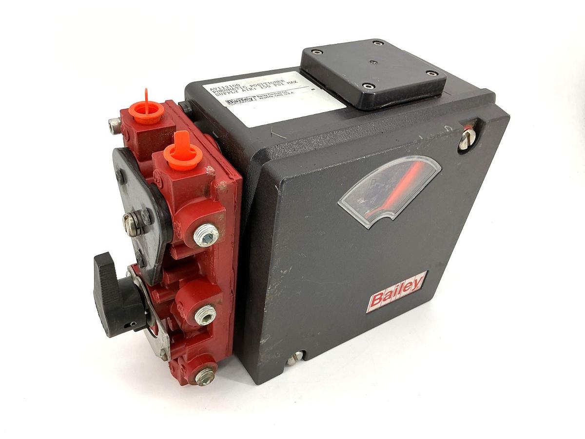 Used Bailey Controls AV112100 Pneumatic Positioner Supply Air: 150PSI Max