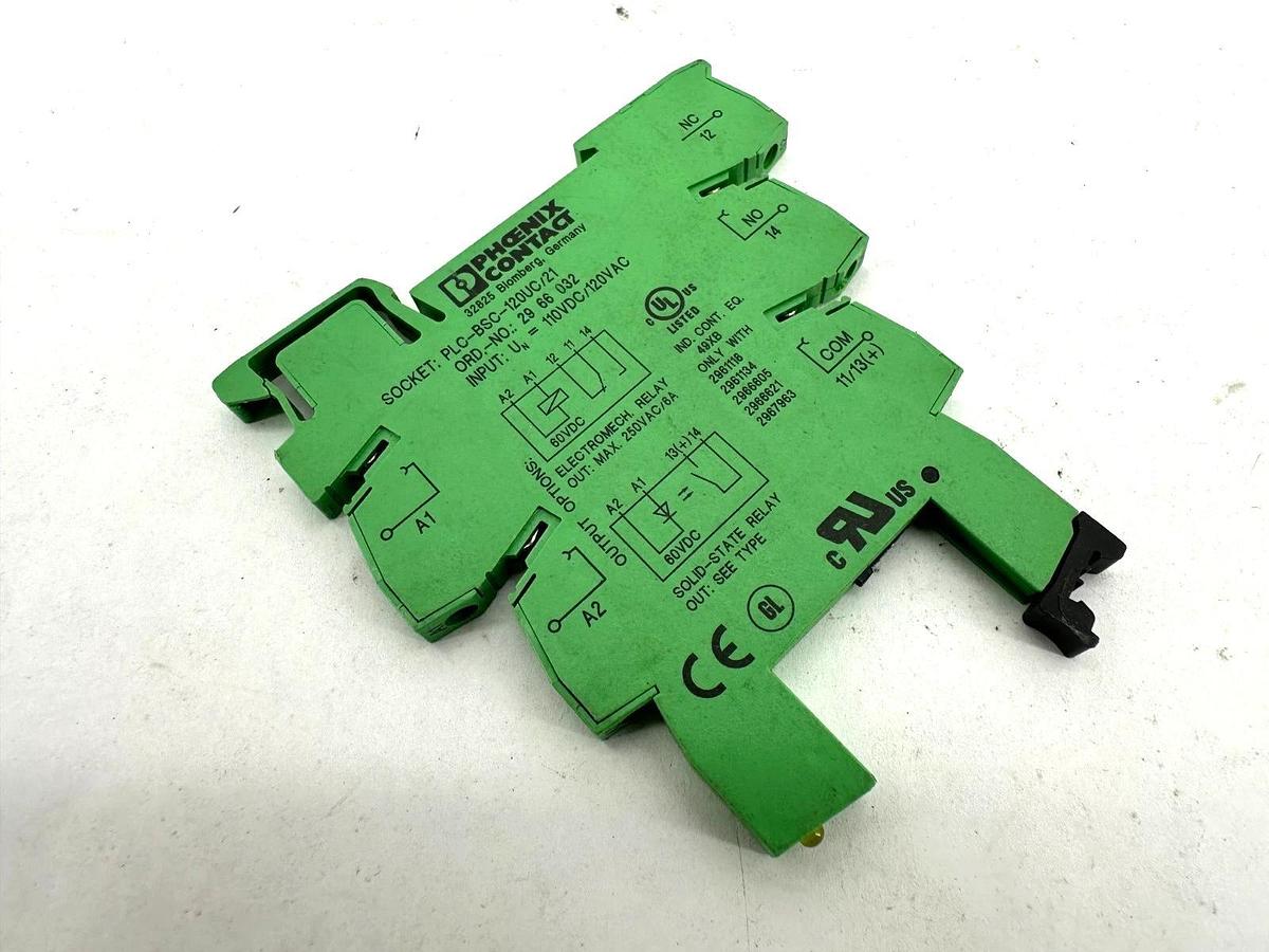 Used Phoenix Contact PLC-BSC-120UC/21 Contact 110VDC/120VAC Green 2966032