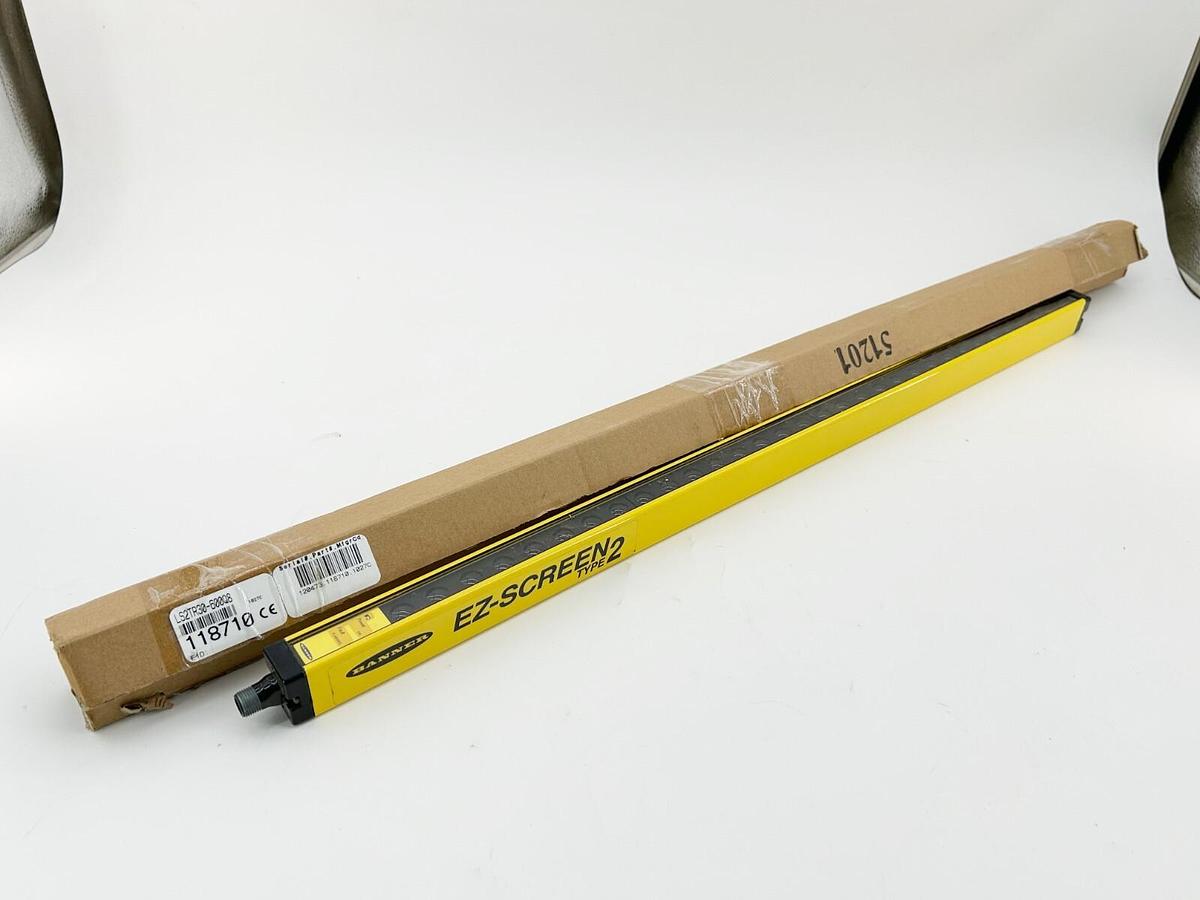 New Banner LS2TR30-600Q8 Light Curtain Receiver 30MMX600MM Yellow 118710