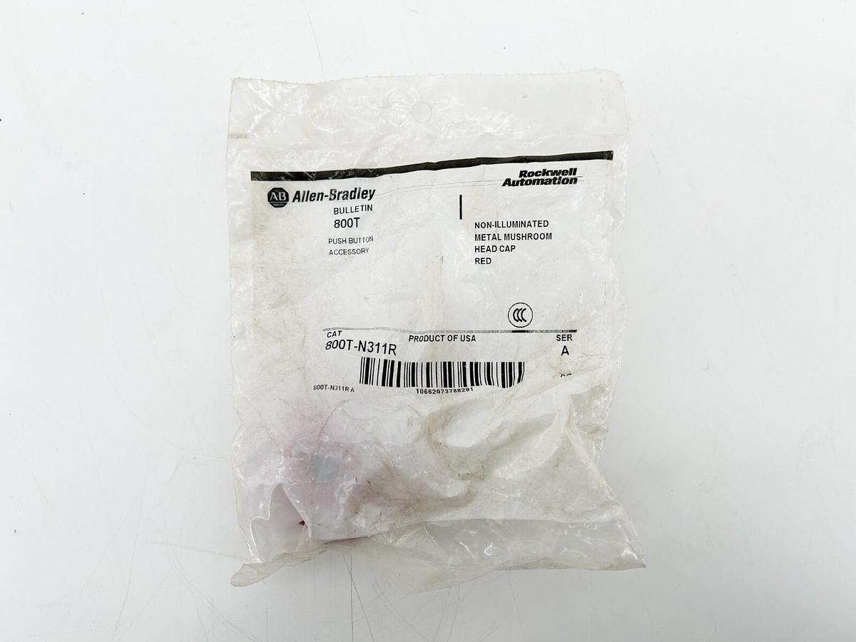 New Allen Bradley 800T-N311R PushButton 30MM Mushroom Head Red Metal Ser.A