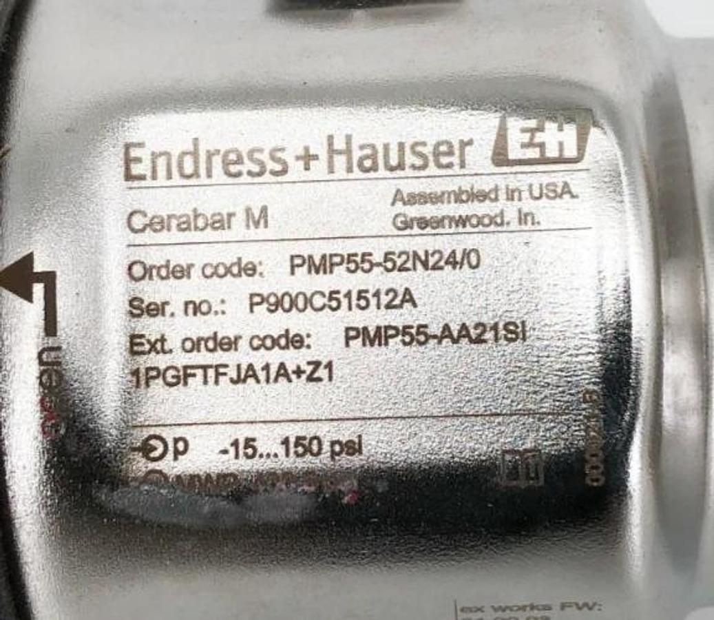 New Endress + Hauser Cerabar M PMP55-52N24/0 Transmitter 11.5-35VDC - No Box