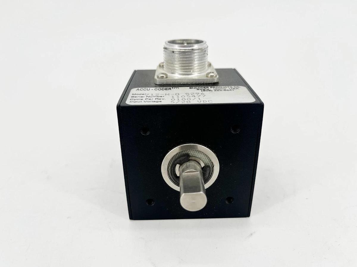 New Encoder Products Model 712-N-0 S296 Accu-Coder 0100/1 CPR 5/28VDC