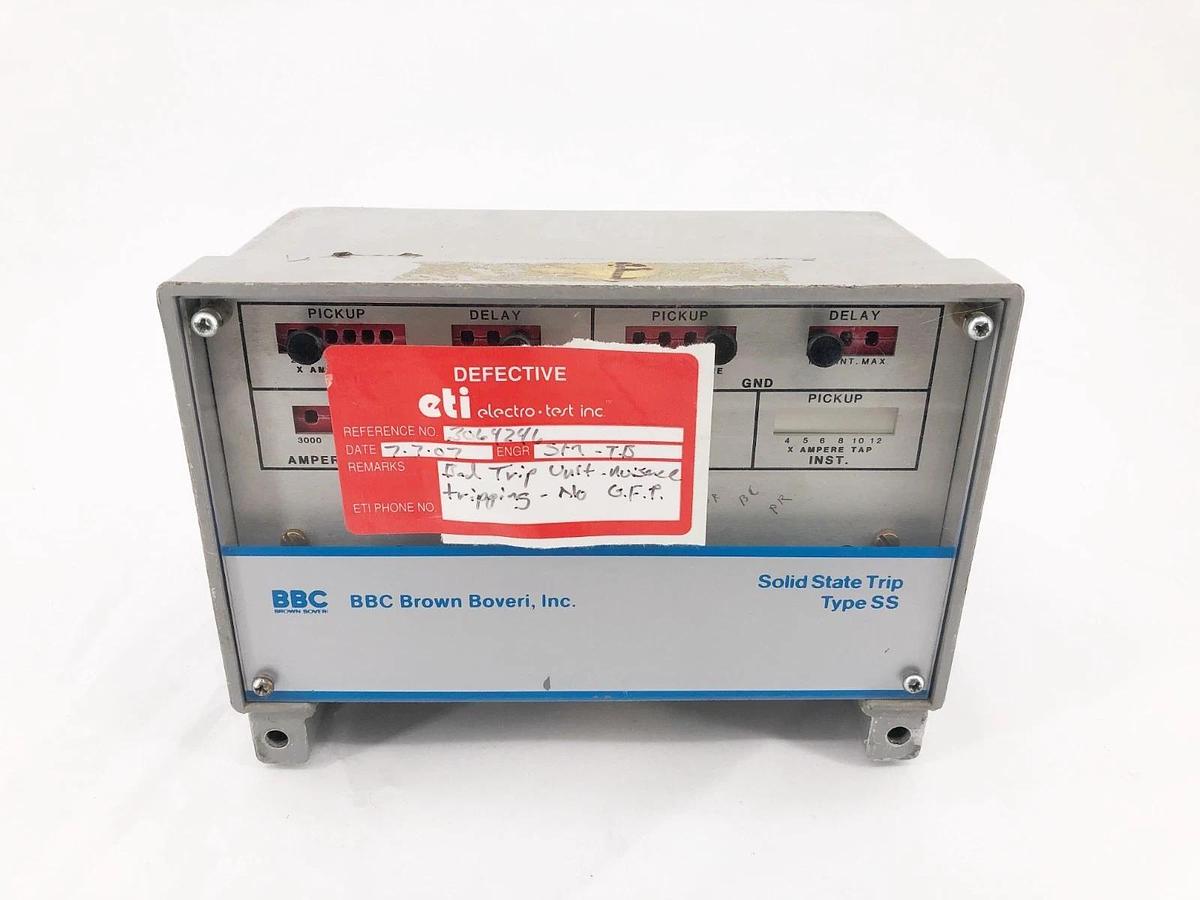 Used BBC Brown Boveri 609906-T104 Trip Unit Type SS4G (For Parts Only)