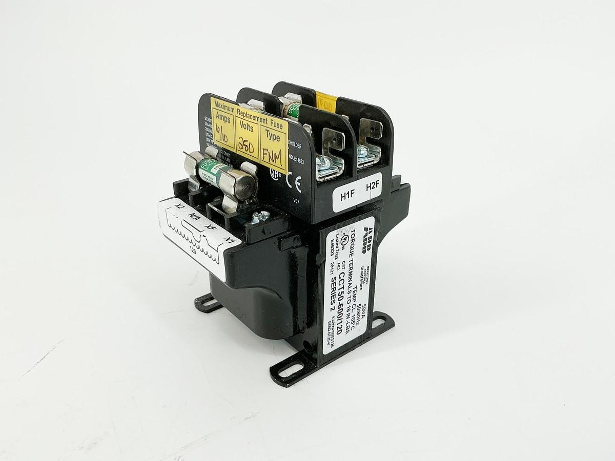 Used ABB CCT50-600/120 Transformer Torque Terminals To 16"LB 50VA 600V