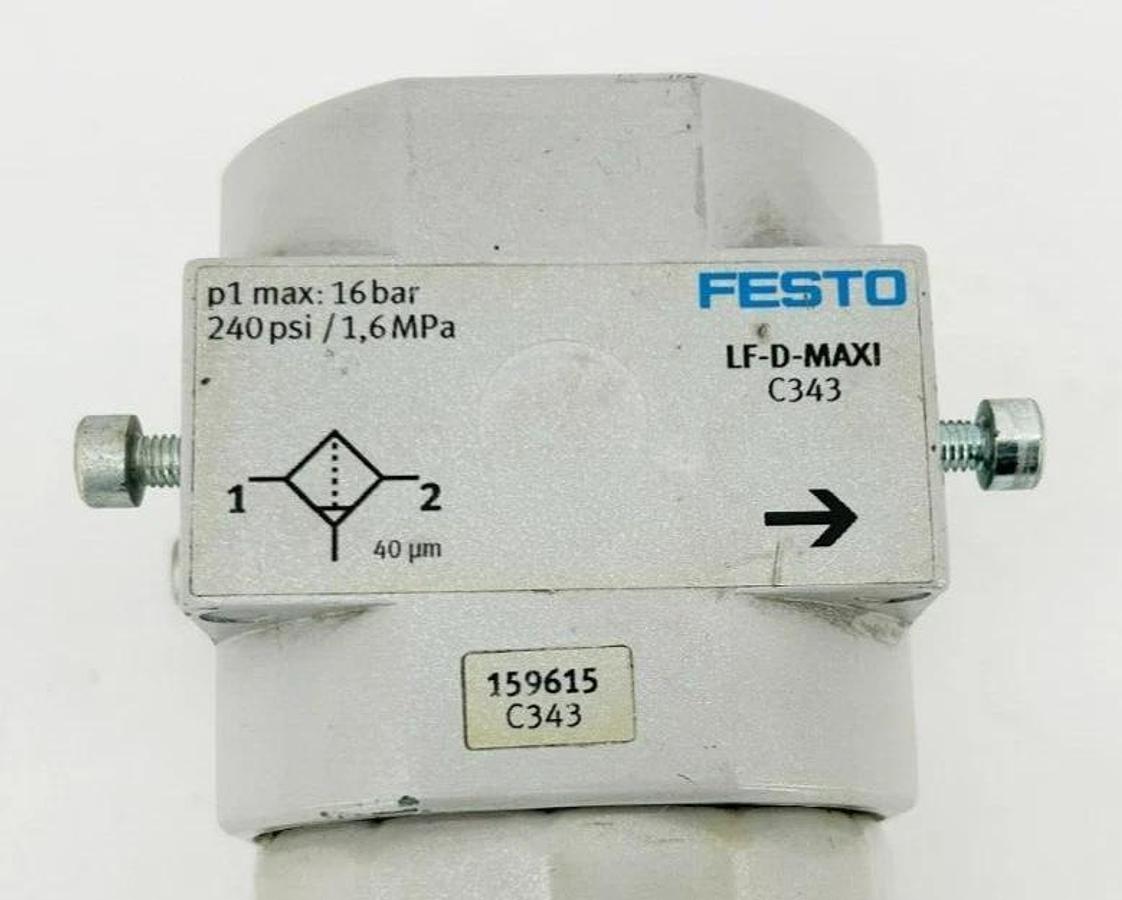 Used Festo LF-D-MAXI Pneumatic Filter, 240psi, 159615