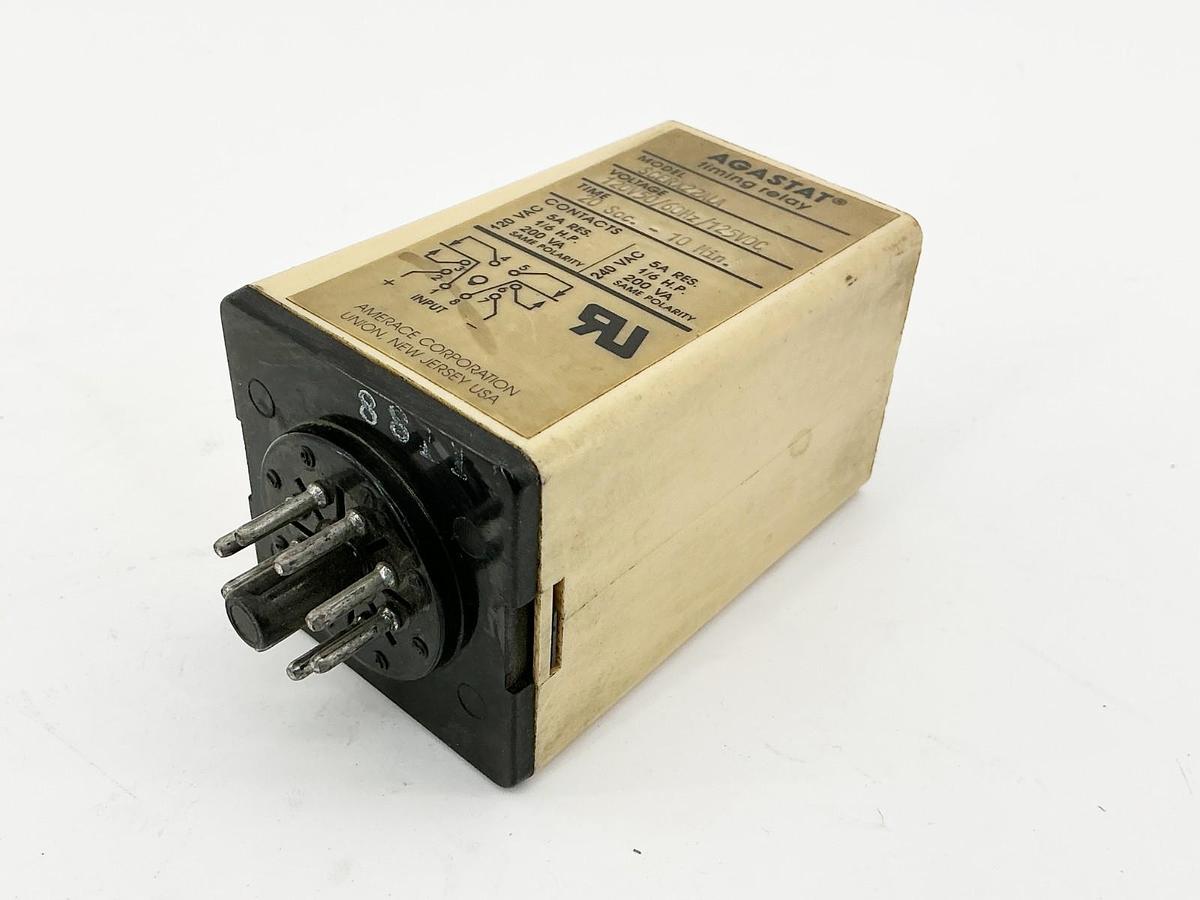 Used Agastat SCERX22ALA Timing Relay 120Vac 125VDC 50/60Hz 20 Sec-10Min Delay