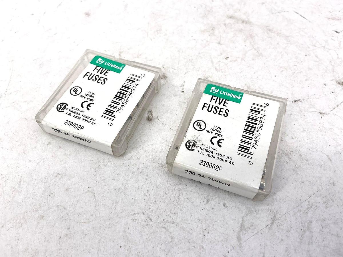 Lot of 17 New Littelfuse 239002P Slo-Blo Glass Fuse 0239002.VXP 239 2A 250VAC