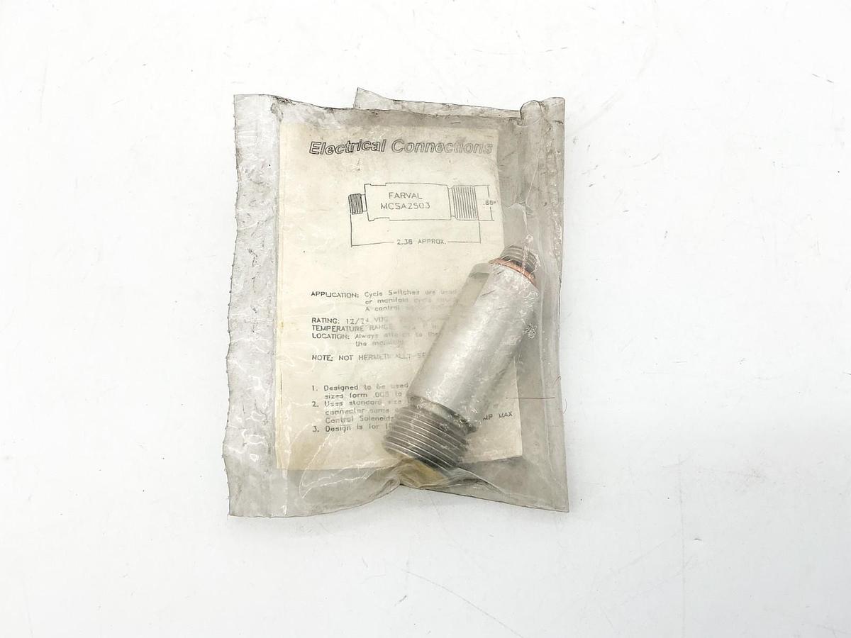 New Farval MCSA2503 Electrical Connector for Cycle Switch 3P 24VDC