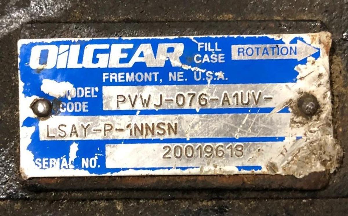Used Oilgear PVWJ-076-A1UV-LSAY-P-1NNSN Hydraulic Pump 1-1/4" Shaft