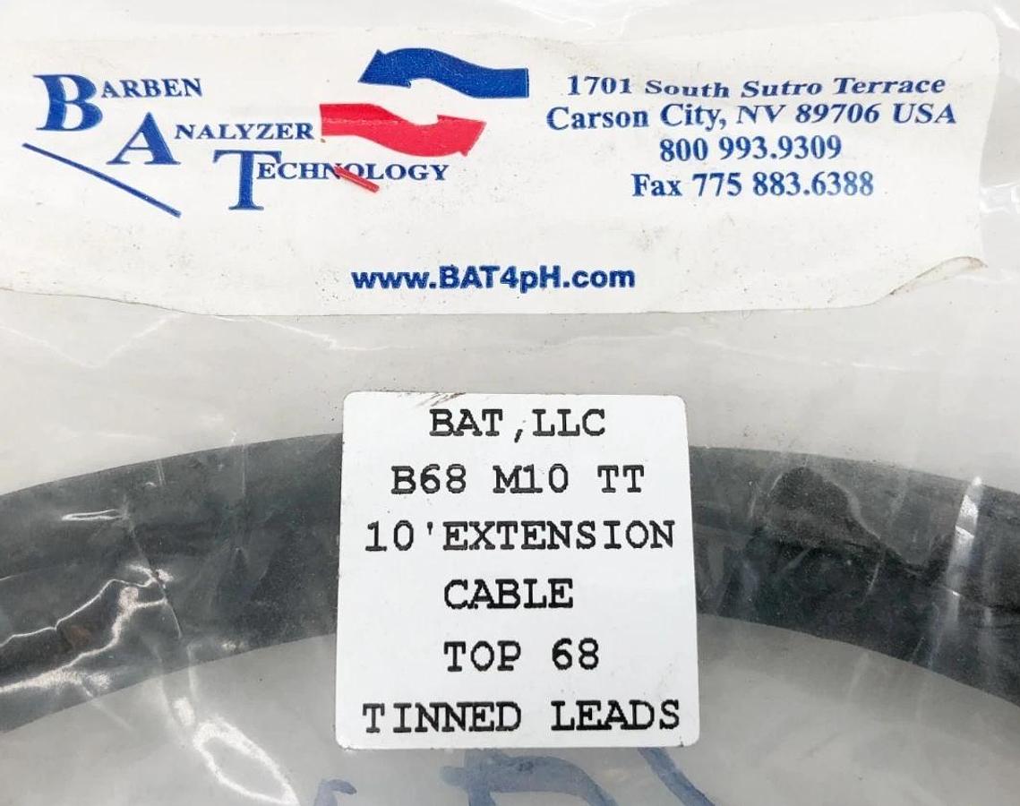 New Barben Analyzer B68-M-10-TT Extension Cable 10FT. Top 68 Tinned Leads