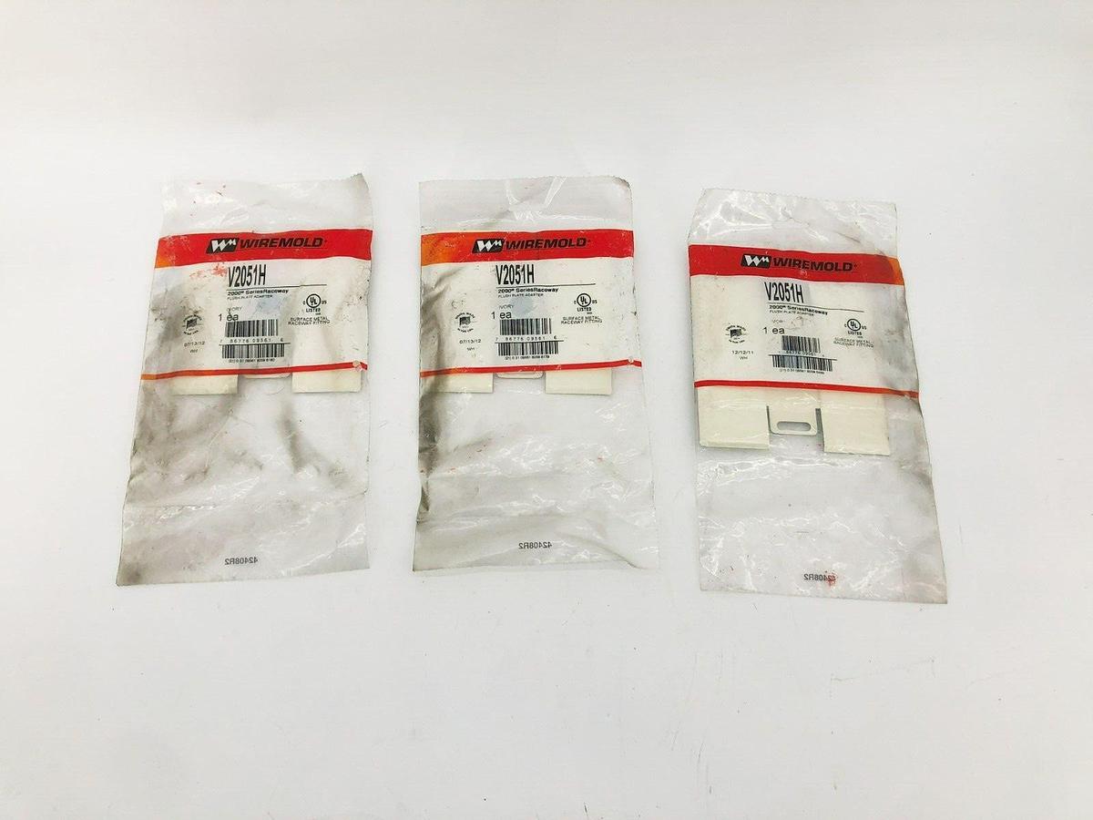 Lot of 3 New Legrand Wiremold V2015H Flush Plate Adapters Ivory