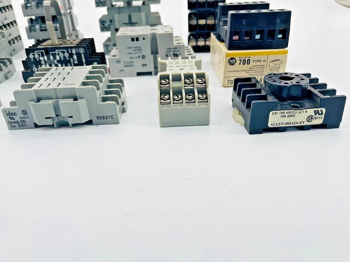 Lot of 27 Socket Relays Allen Bradley Square D IDEC P&B Gould