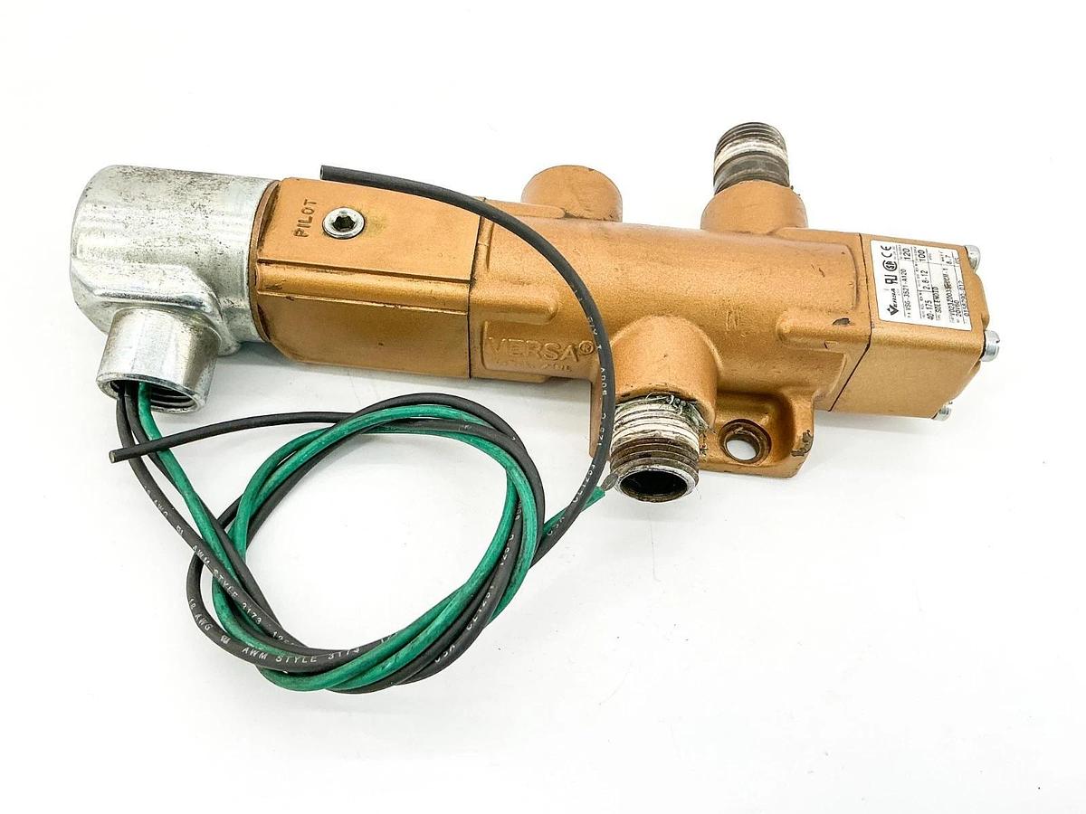 Used Versa VSG-3521-A120 Pneumatic Directional Valve 120V 40-175PSI 8.7W