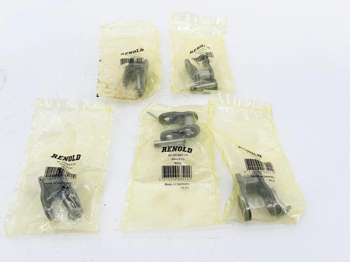 New Lot of 5 Renold 80A1S12I 80 Offset Chain Link 800L