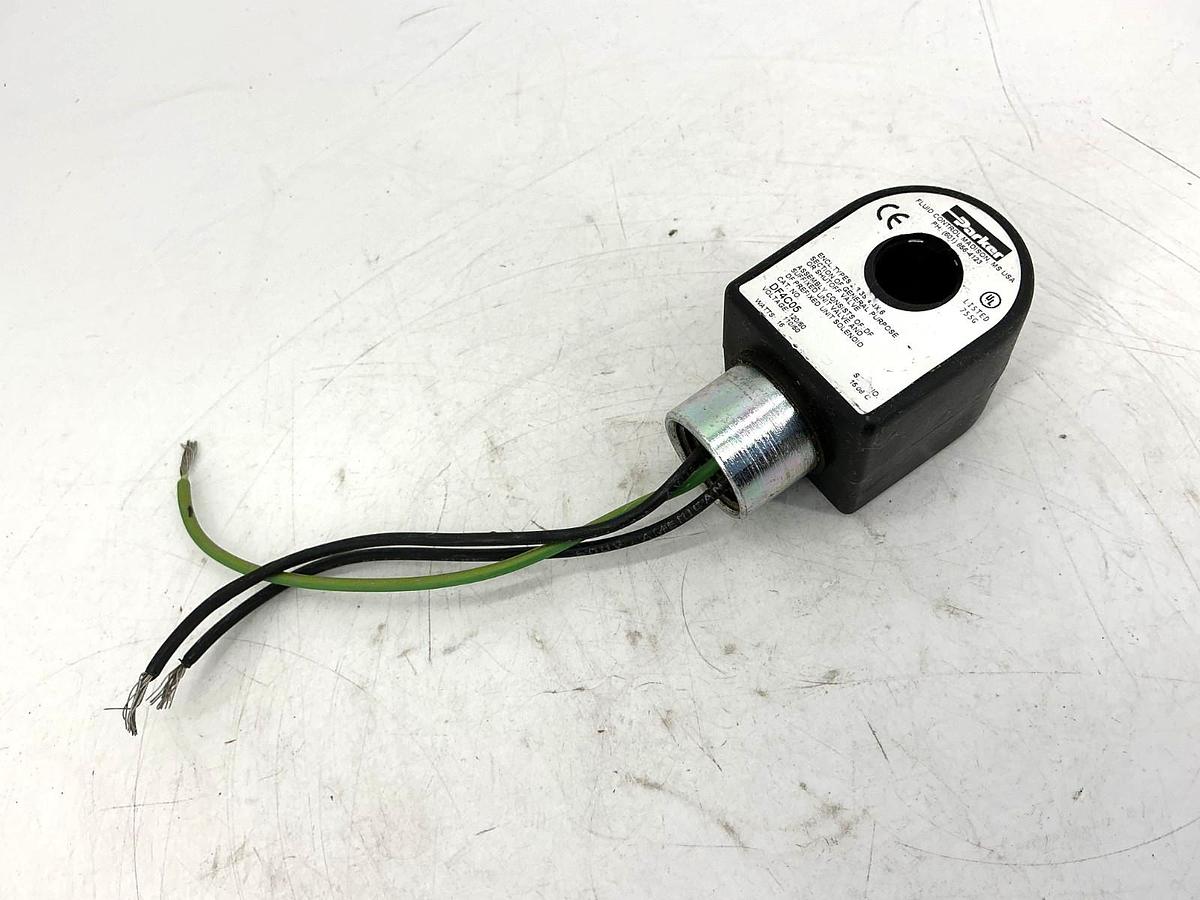 Used Parker DF4C05 Unit Solenoid Coil 3-Wire 16-Watt 110/120VAC 50/60HZ