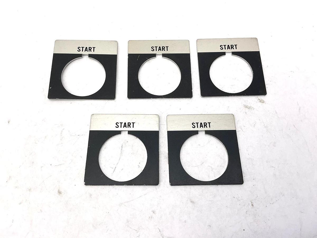 Lot of 5 New Allen Bradley 800T-X547 Ser A Legend Plate Start Accessory
