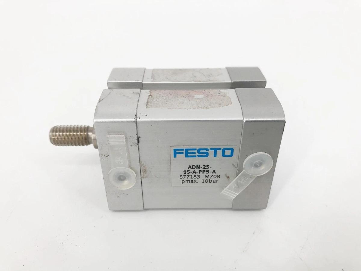 New Festo ADN-25-15-A-PPS-A Cylinder 25mm Bore 15mm Stroke 577183 - No Box