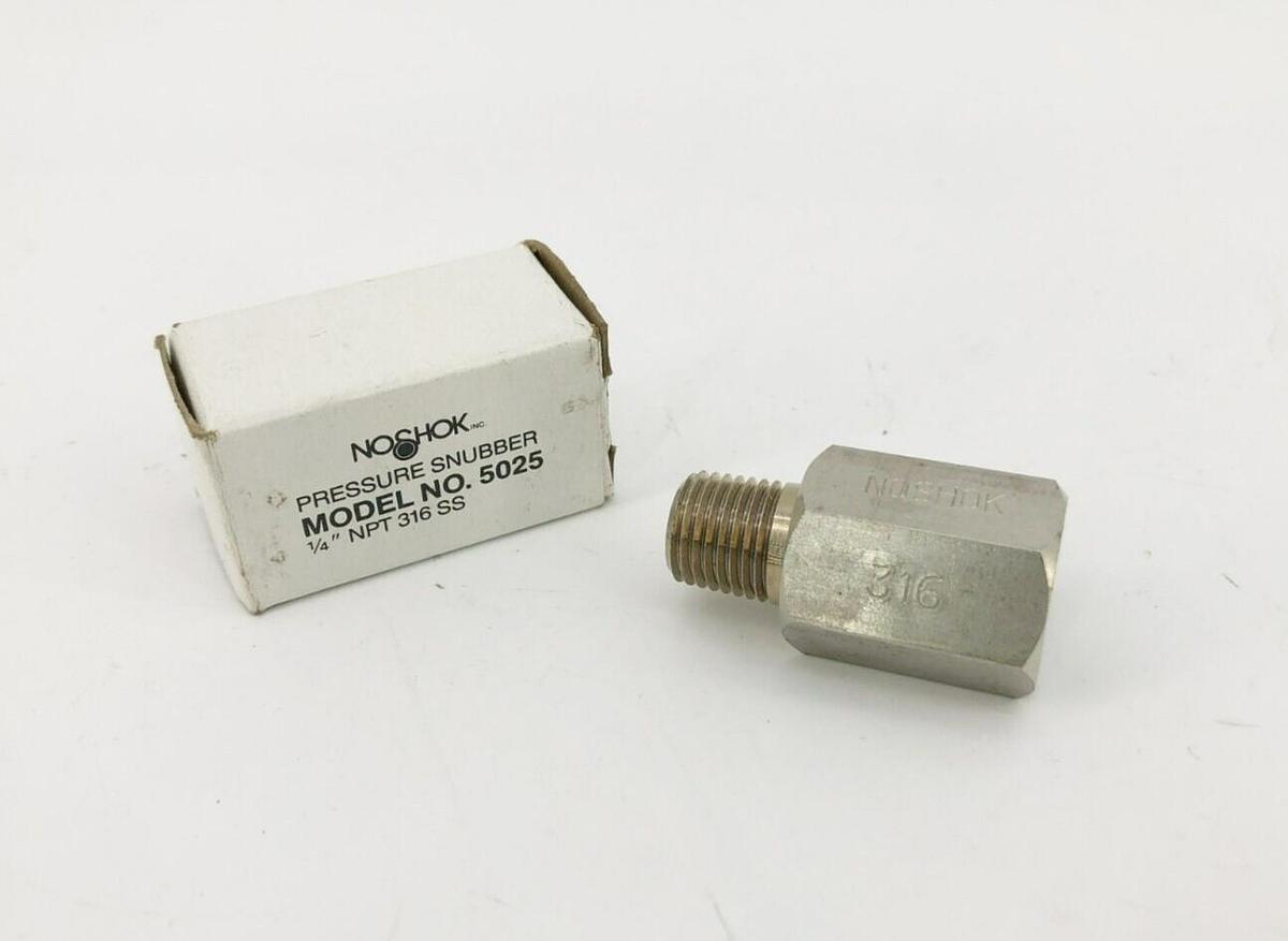 New Noshok 5025 Pressure Snubber 1/4" NPT 316 SS - missing small metal pieces