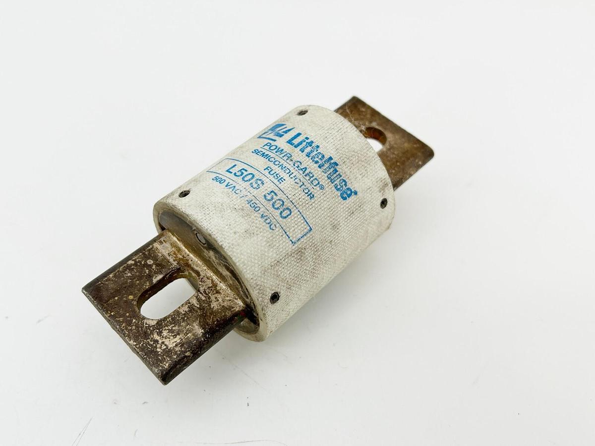 Used Littelfuse L50S500 Very Fast Acting Semiconductor Fuse 500A 500V
