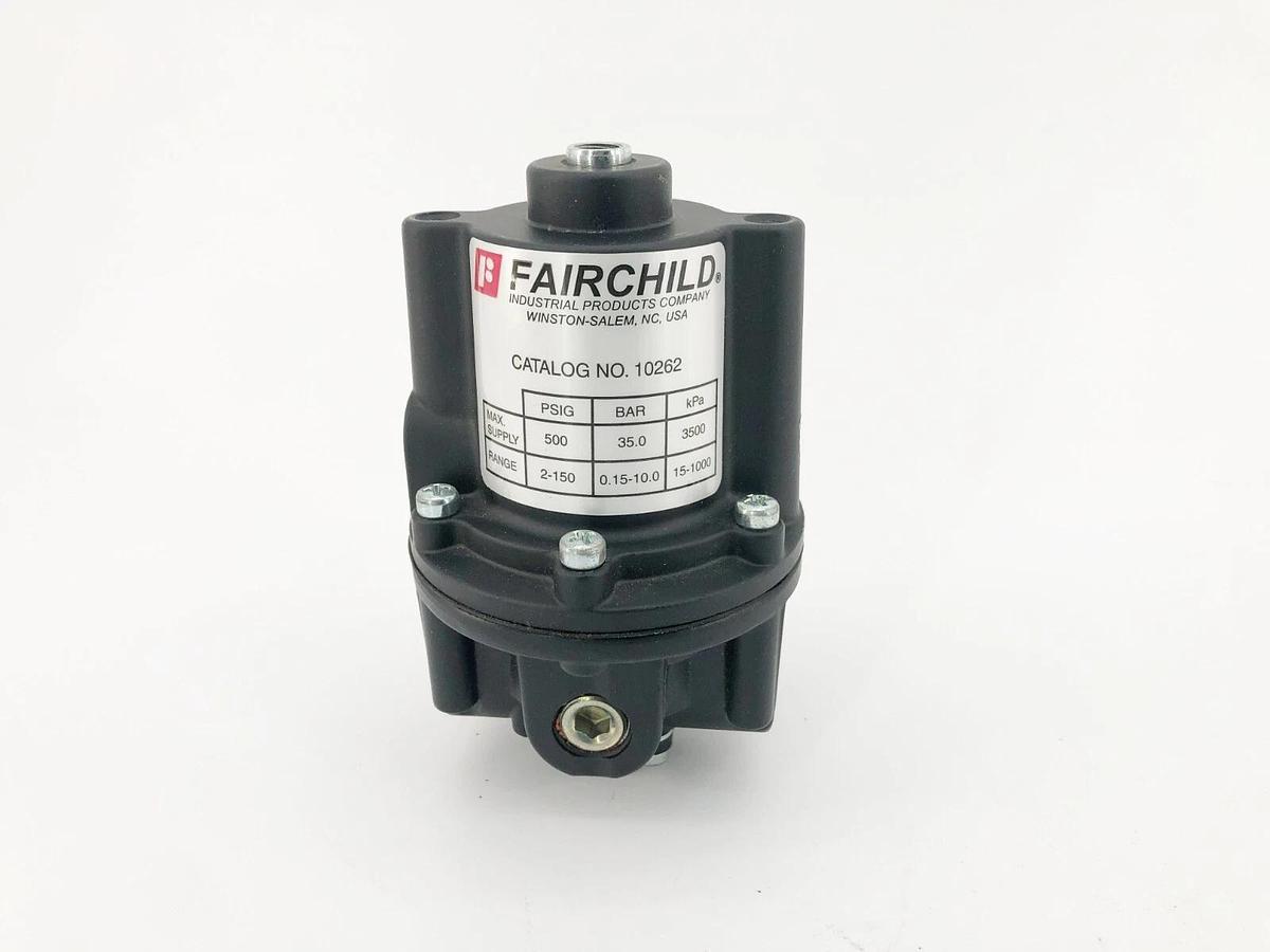 Used Fairchild 10262 Pressure Regulator 500psi Max 2-150psig Range 1/4"