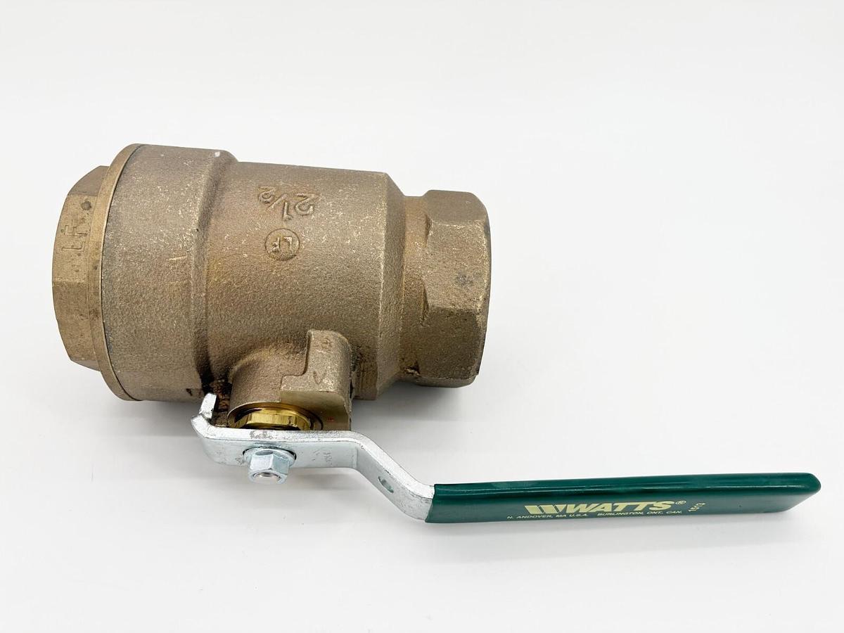 New Watts 2-1/2" Brass Threaded Ball Valve Standard Port 2-Piece 400WOG