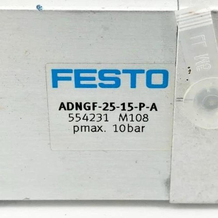 New Festo ADNGF-25-15-P-A Compact Cylinder 554231 10 bar - No Box