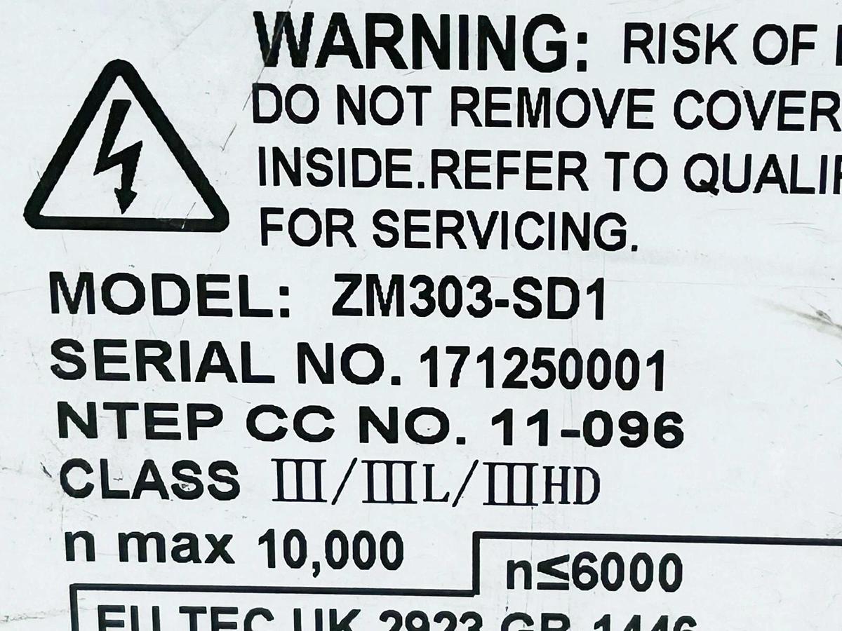Used Avery Weigh-Tronix ZM303-SD1 Weight Indicator Multi-Function LCD Display 240V