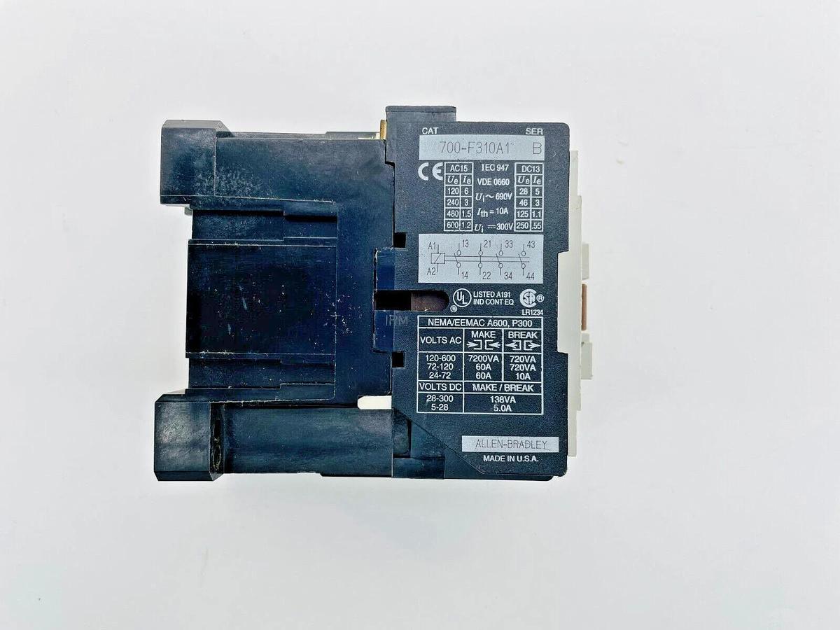 Used Allen Bradley 700-F310A1 Control Relay 110/120V Coil 10A Ser B