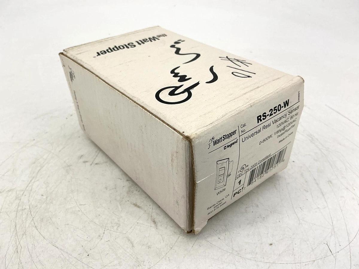 New WattStopper RS-250-W Universal Resi Vacancy Sensor 0-600W 120VAC 60HZ RS250W
