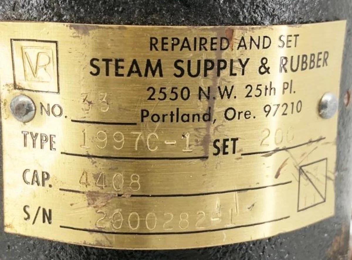 Used Dresser Consolidated 1997C-1 Pressure Relief Valve Set 200psi 1-1/2"