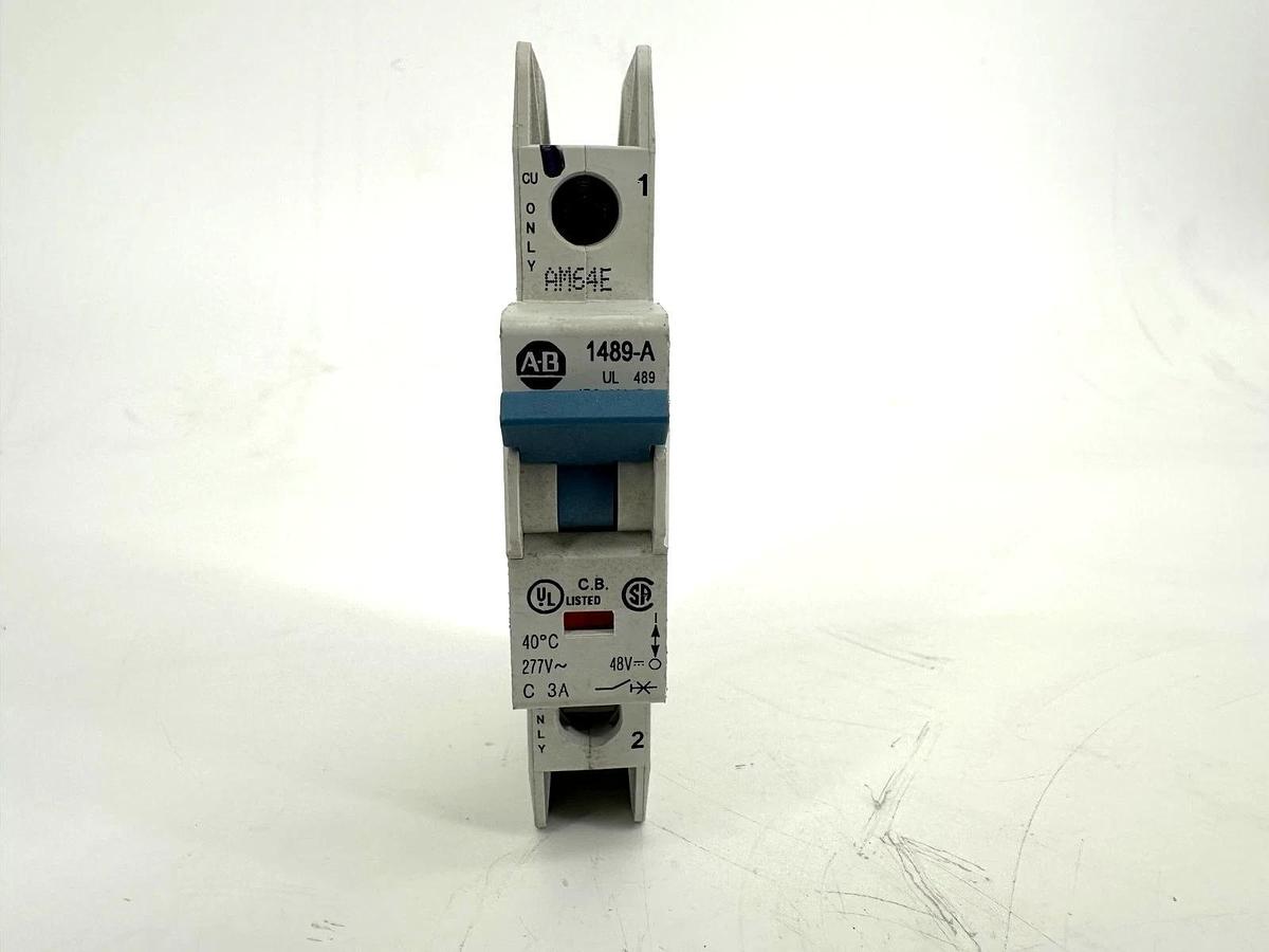 Lot of 2 Allen Bradley 1489-A1C030 Ser A Circuit Breaker 3A 48VDC 277AC 50/60HZ