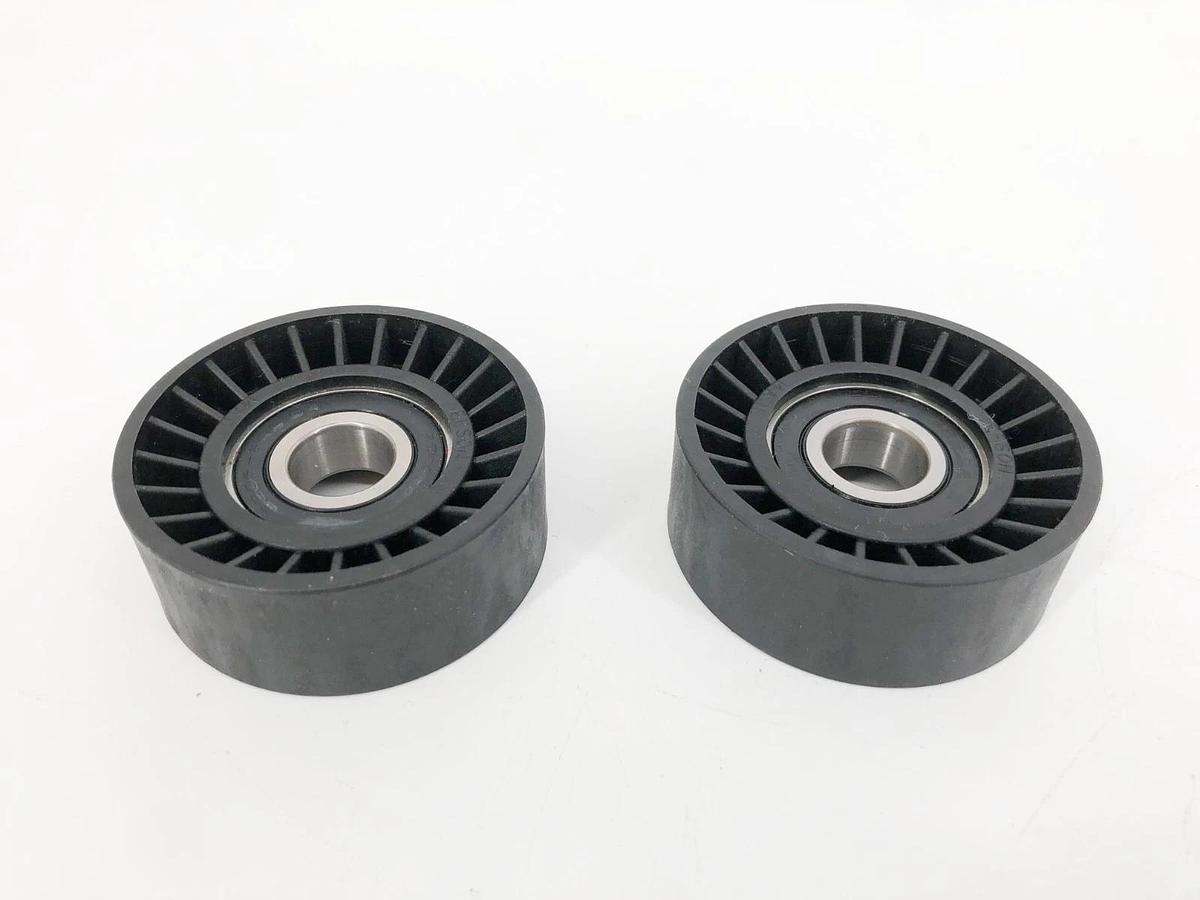 Lot of 2 New Efson FA2700 Flat Belt Idler Pulleys 17mm Bore 69mm OD - No Box