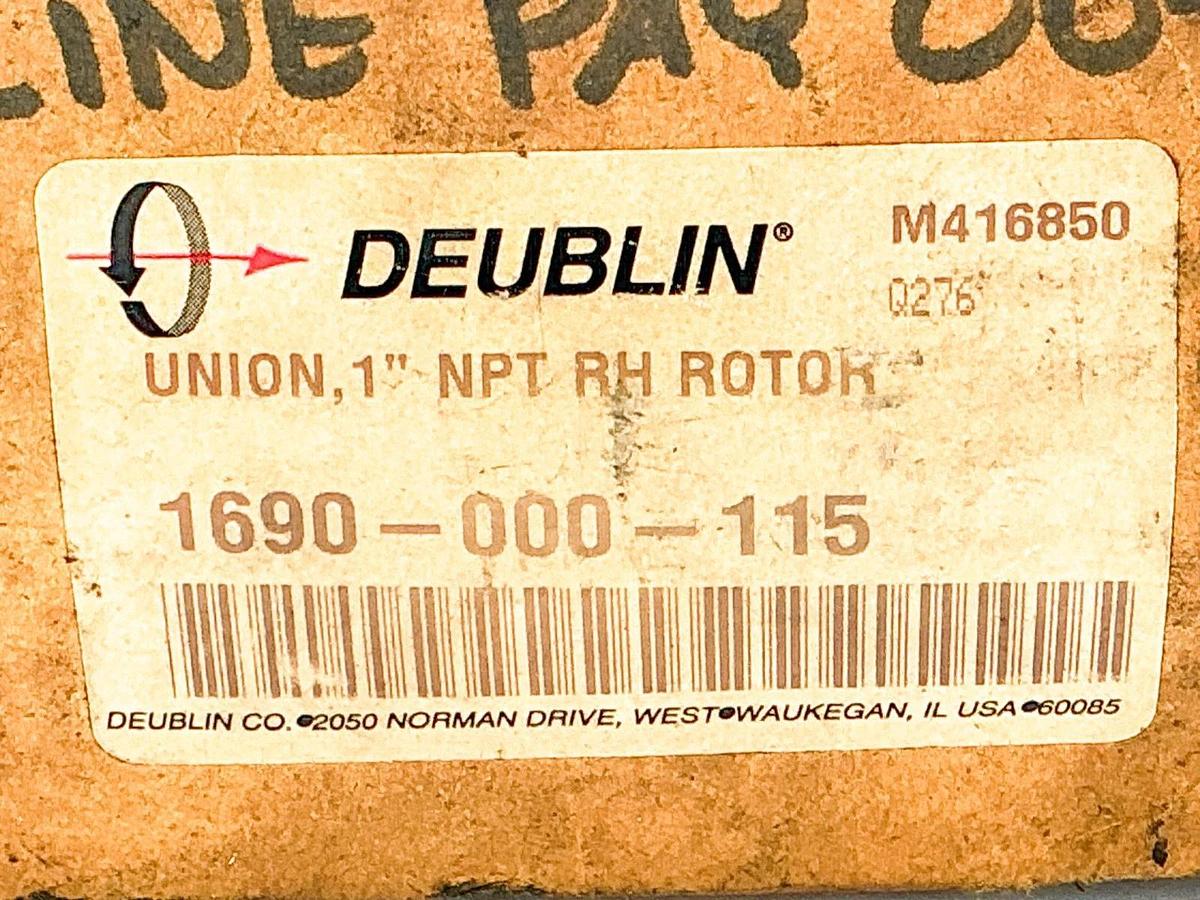 Used Deublin 1690-000-115 Union RH Rotor 1" NPT