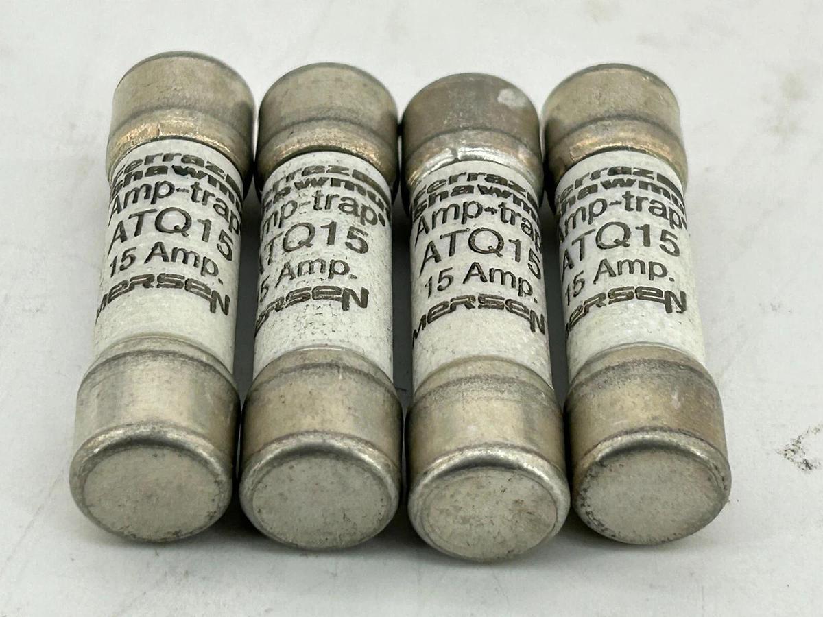 New Lot of 4 Ferraz Shawmut ATQ15 Time Delay Fuse 15A 500V