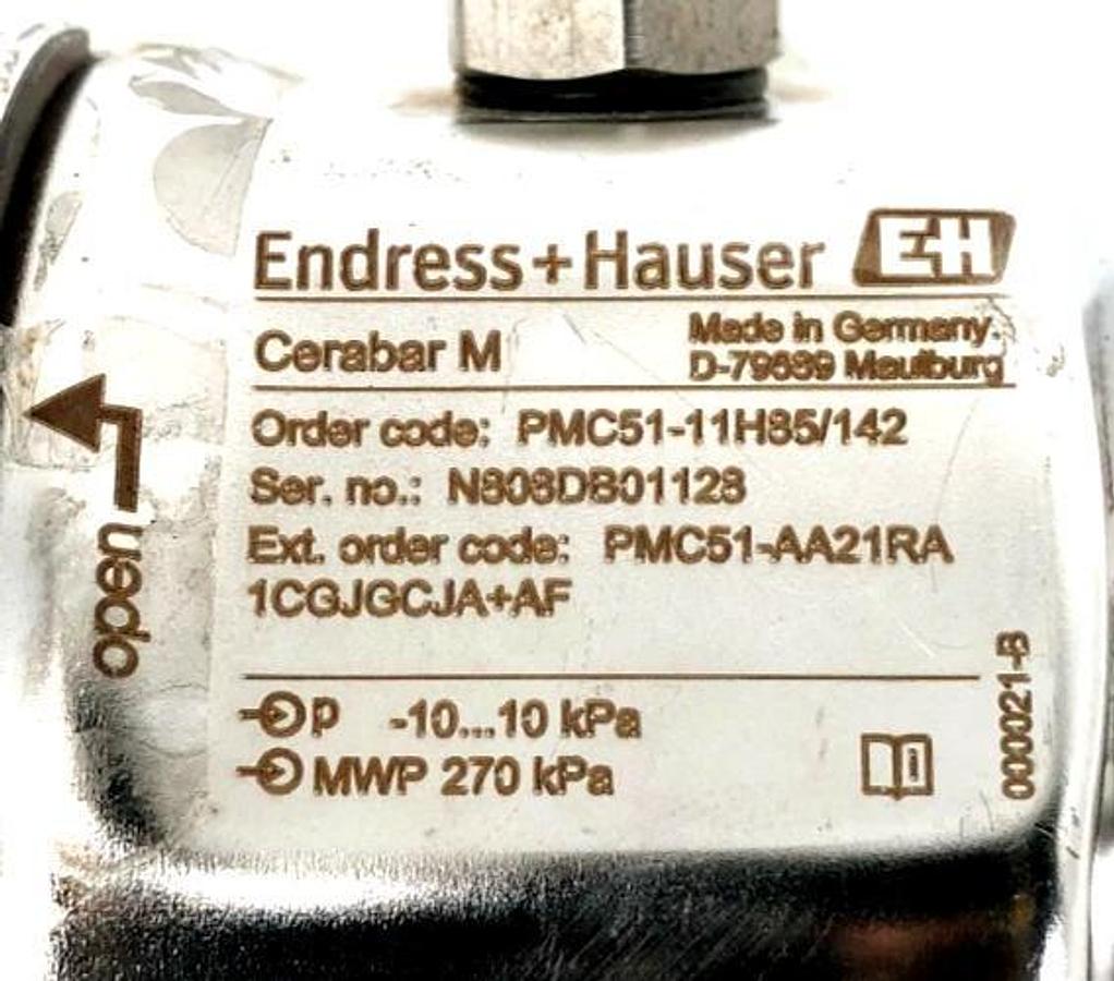 New Endress+Hauser PMC51-AA21RA1CGJGCJA+AF Pressure Transmitter - No Box