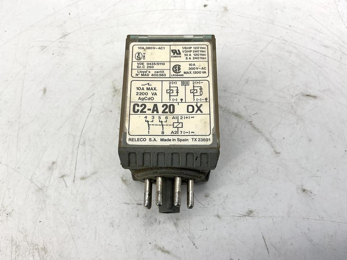 Used Lot of 2 Turck C2-A20DX/024VDC Ser MR-C Power Relay 8-Pin 24V Coil 2P 10A 250V