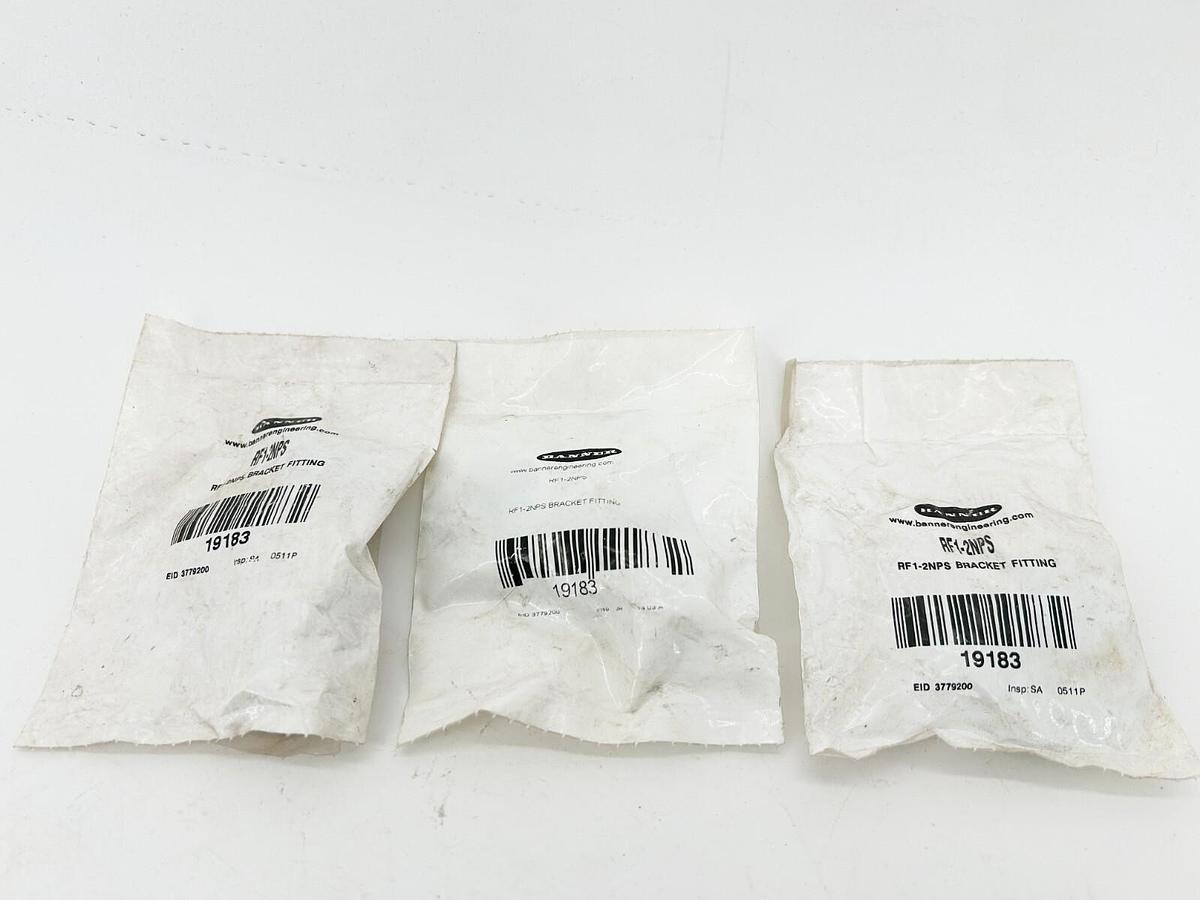 New Lot of 3 Banner Engineering RF1-2NPS Cable Gland Assembly For 10MM