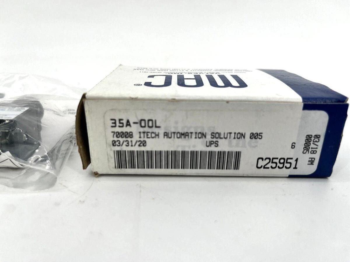 New MAC Valves 35A-00L Slotted Stem Valve 0-120PSI