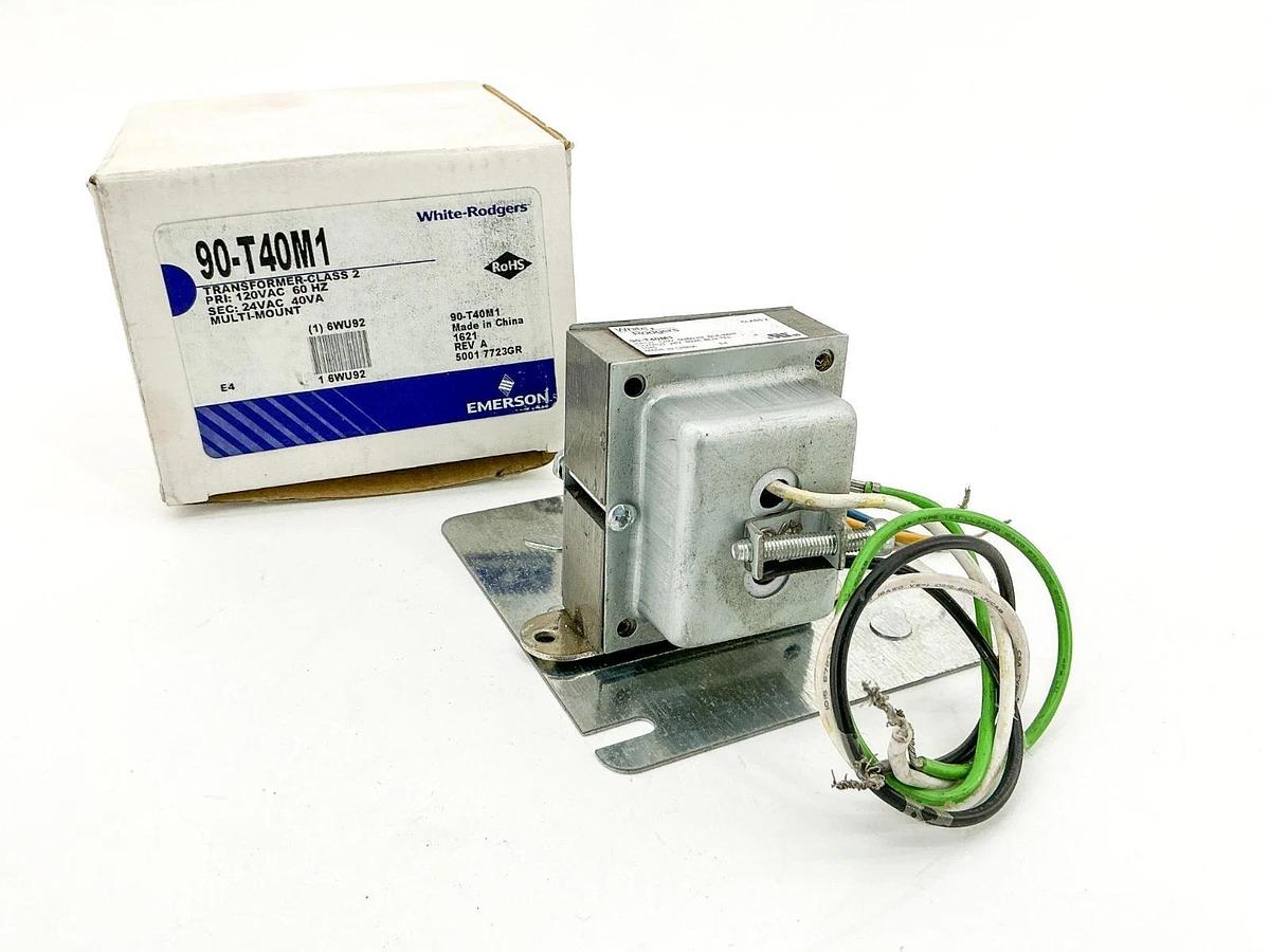 New Emerson White Rodgers 90-T40M1 Transformer Class 2 120V 60Hz 6WU92