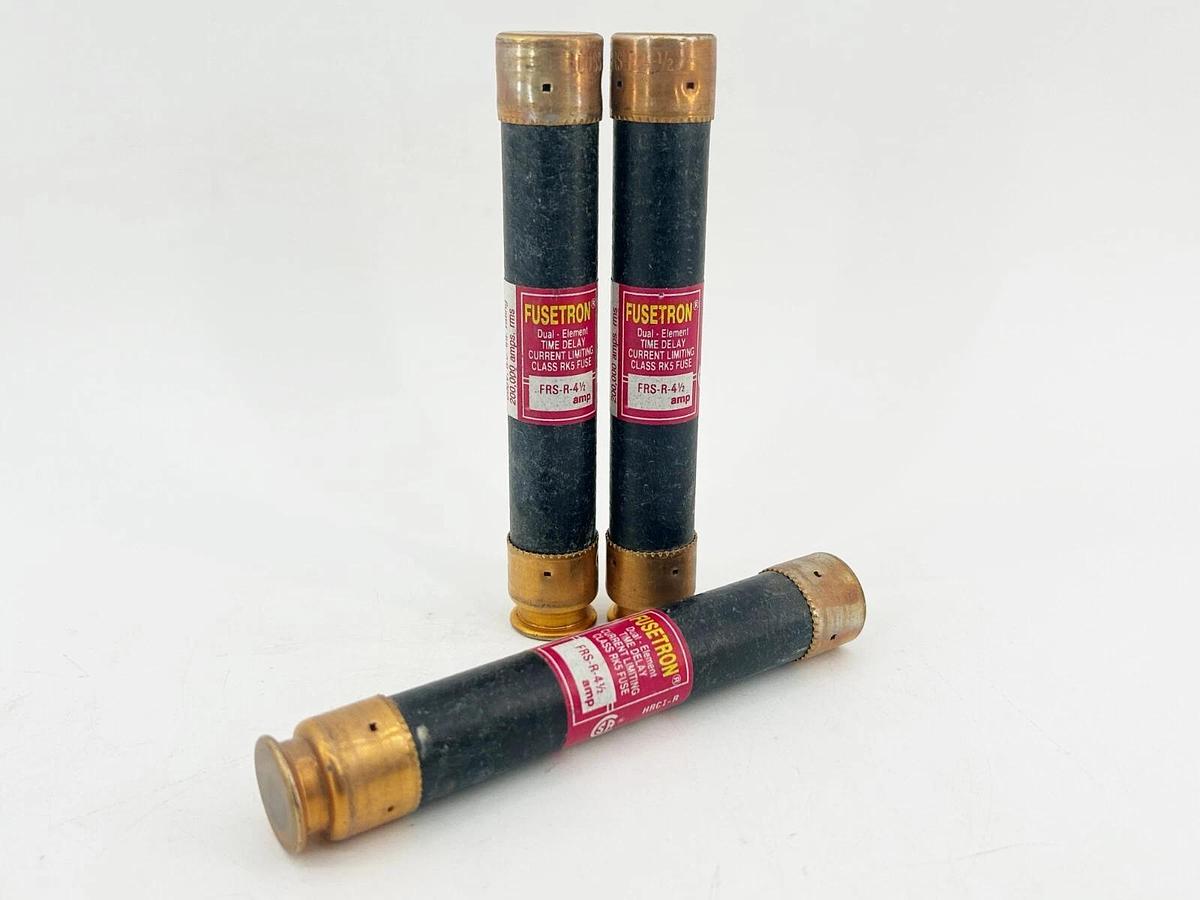 Used Lot of 3 Bussmann FRS-R-41/2 Time Delay Fuse 600V 4.5A Class RK5