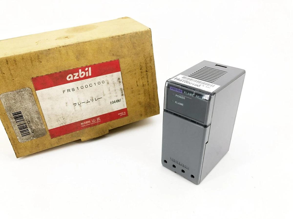 New Azbil FRS100C100 Flame Detector Relay 100VAC 50/60Hz