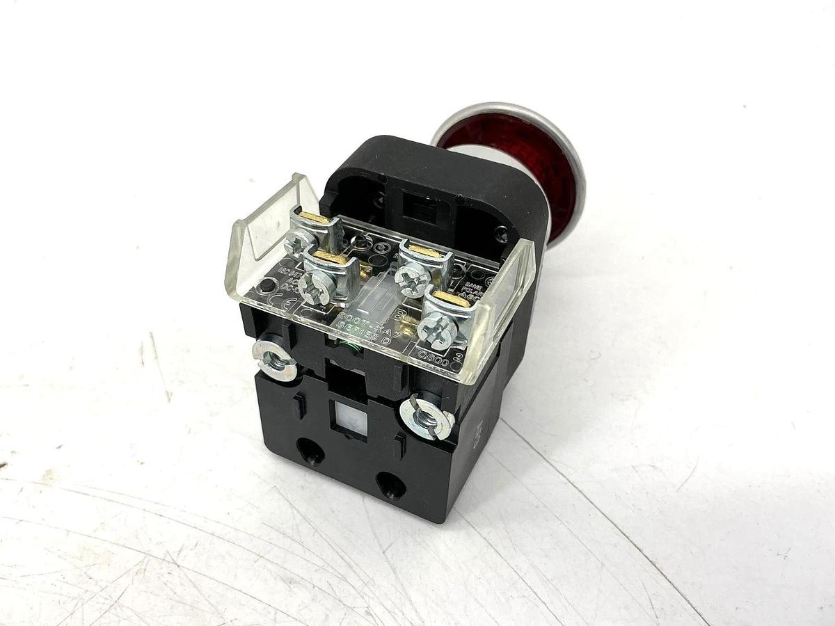 New Allen Bradley 800T-FXQH2RA7 Ser U Push-Pull Device 2Pos Red LED Lamp 12-130V