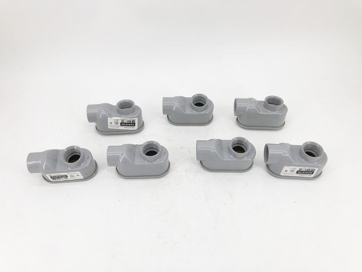 Lot of 7 New Hubbell Bell EASLB-2B 3/4" Aluminum Conduit Entrance Pull Elbows