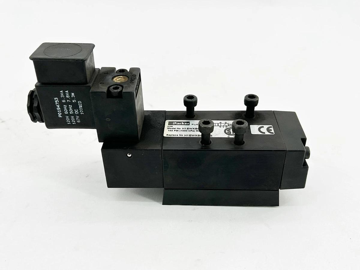 New Parker H1EWXBBP53B Solenoid Valve 145PSI 120V 50/60Hz