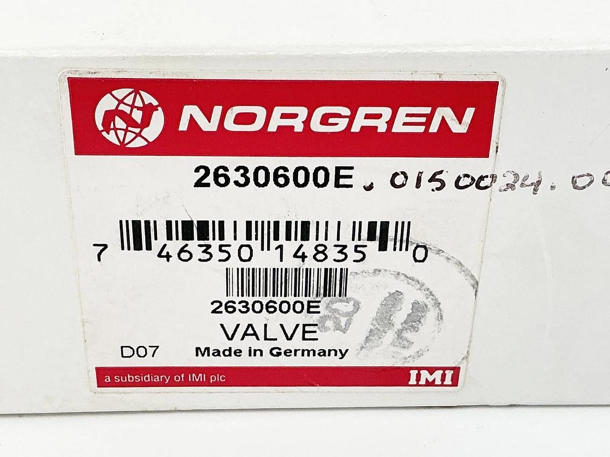 New Norgren 2630600E Solenoid Valve 150PSIG 24V 5W