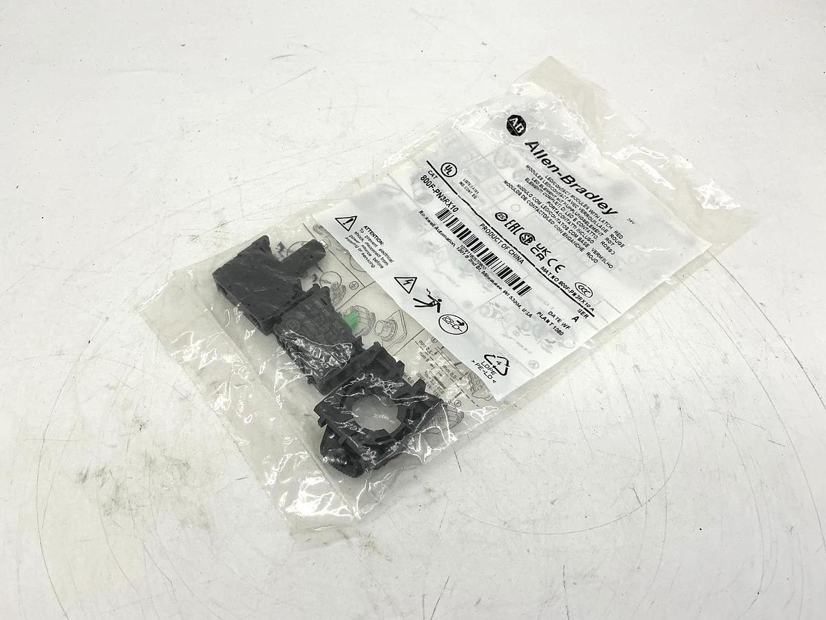 New Allen Bradley 800F-PN3RX10 Ser A LED Contact Modules w/ Latch Red 24V